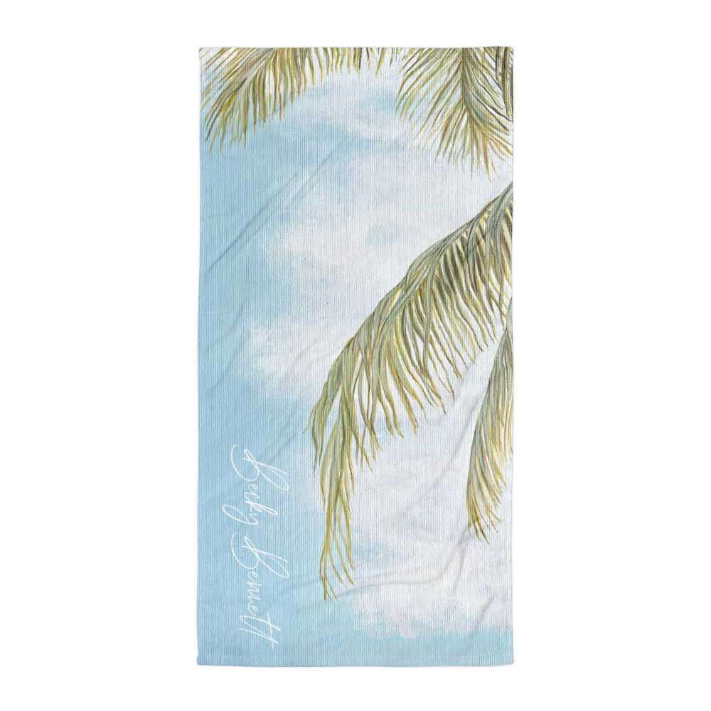 "Afternoon Palms" Beach Towel