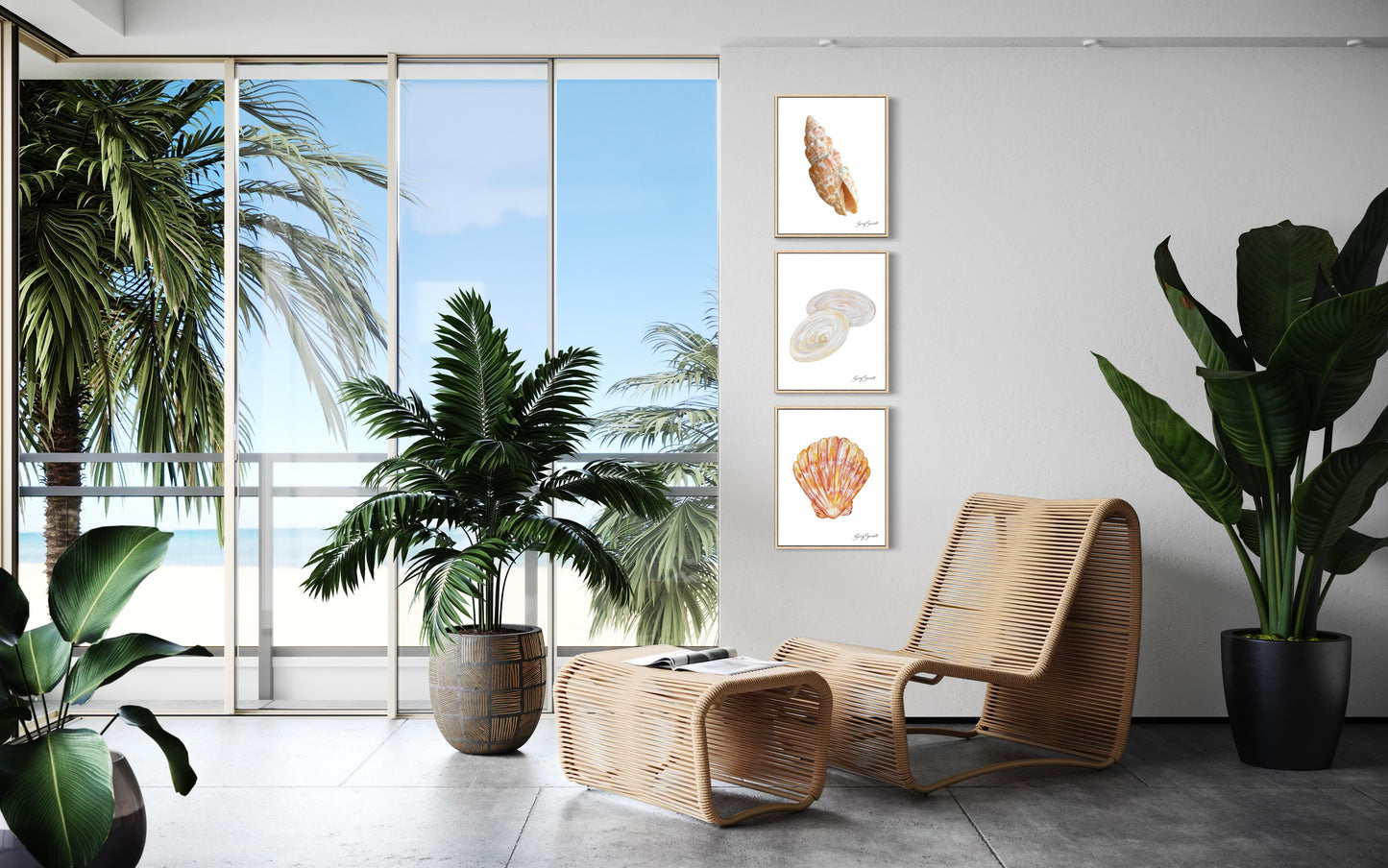 Sea Shell Art Hawaii Detailed Painting