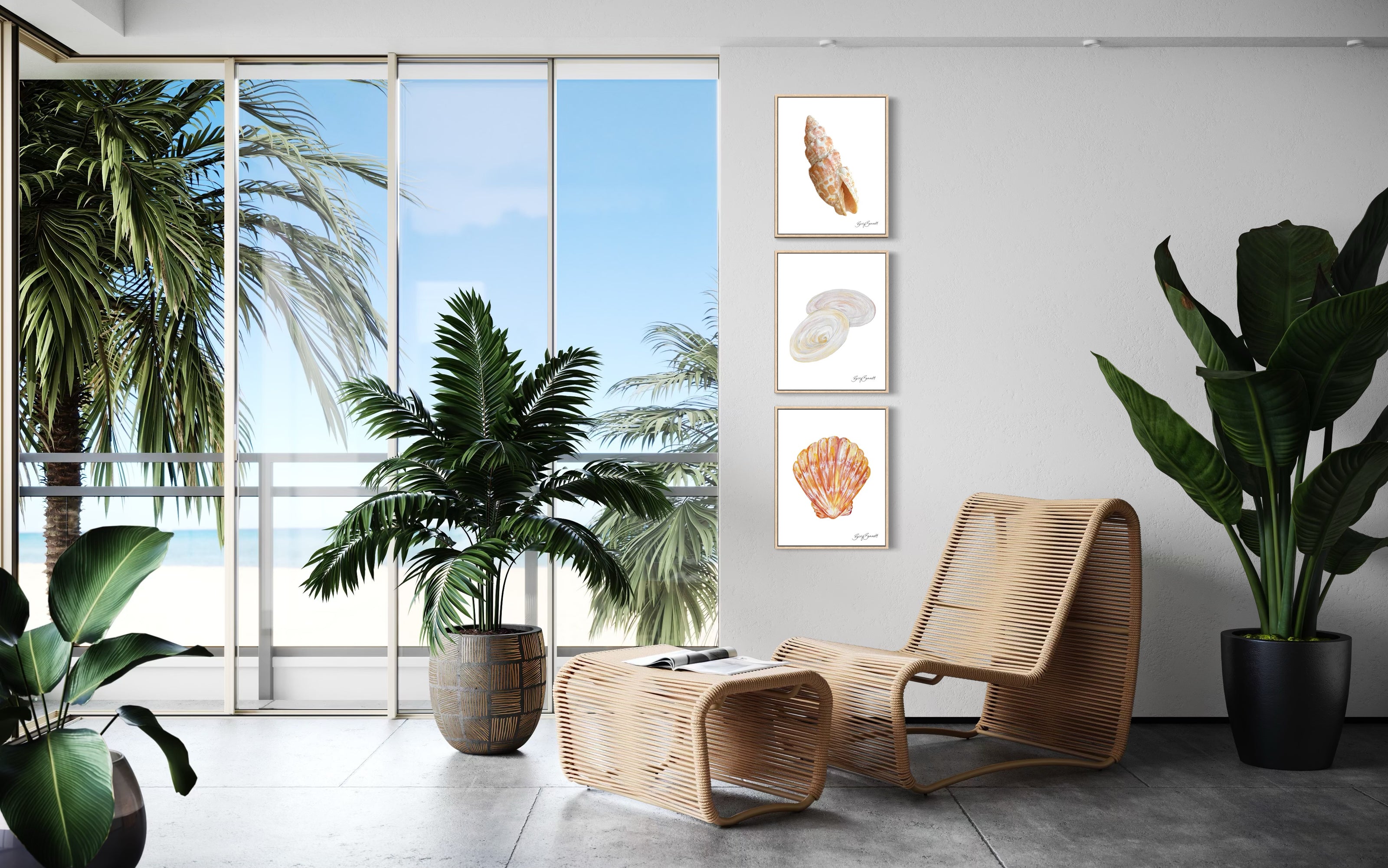 Sea Shell Art Hawaii Detailed Painting