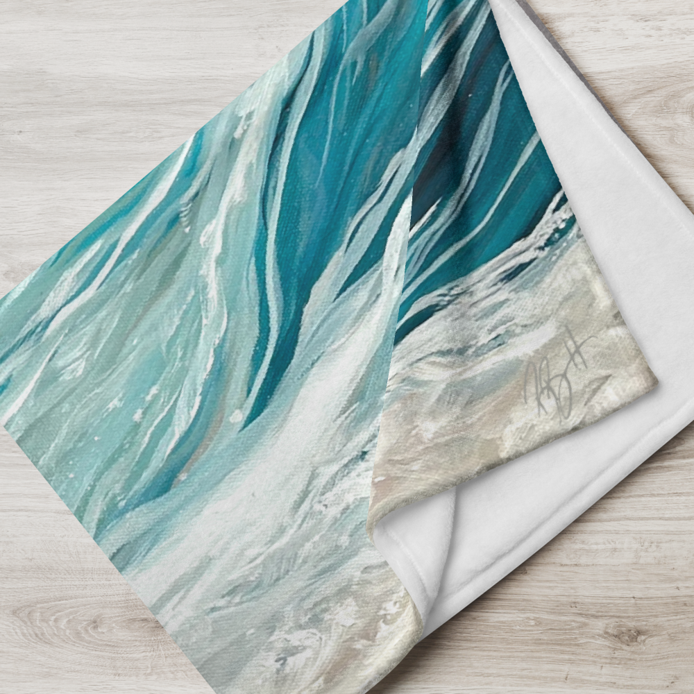 "January Wave" Throw Blanket