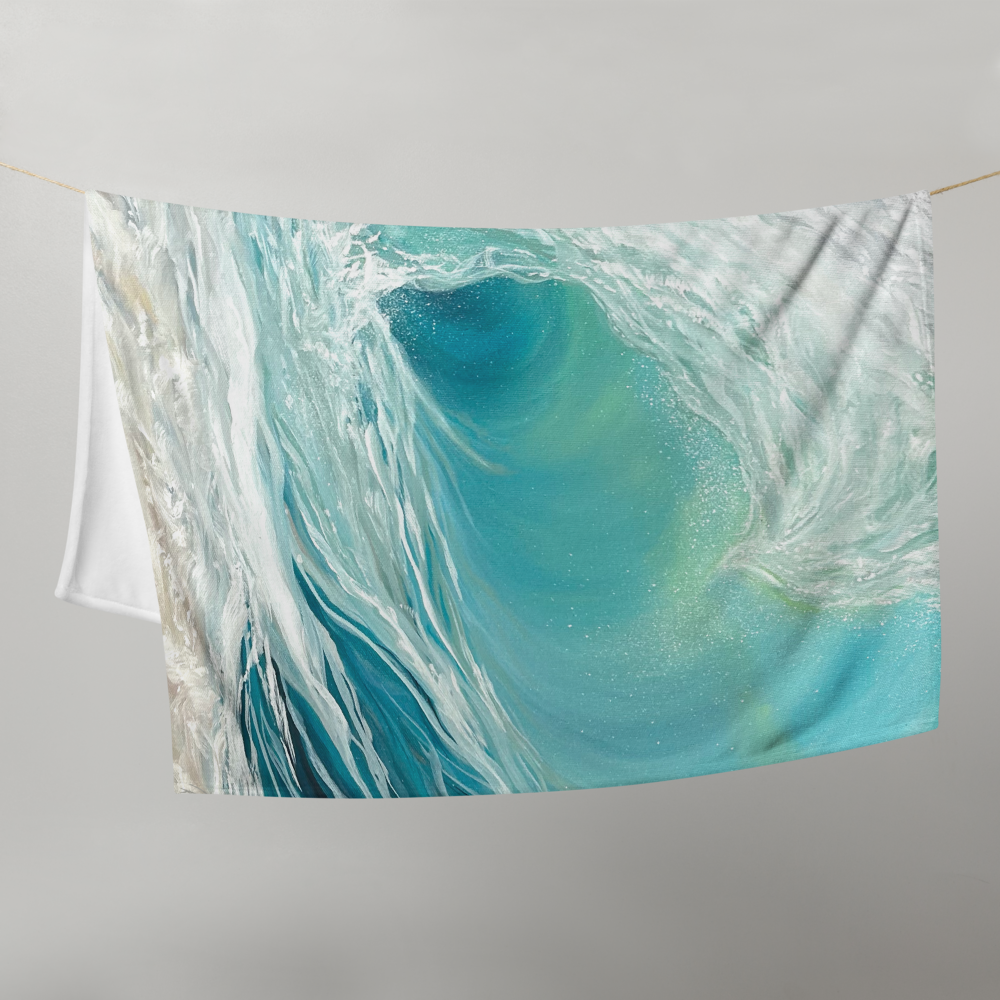 "January Wave" Throw Blanket