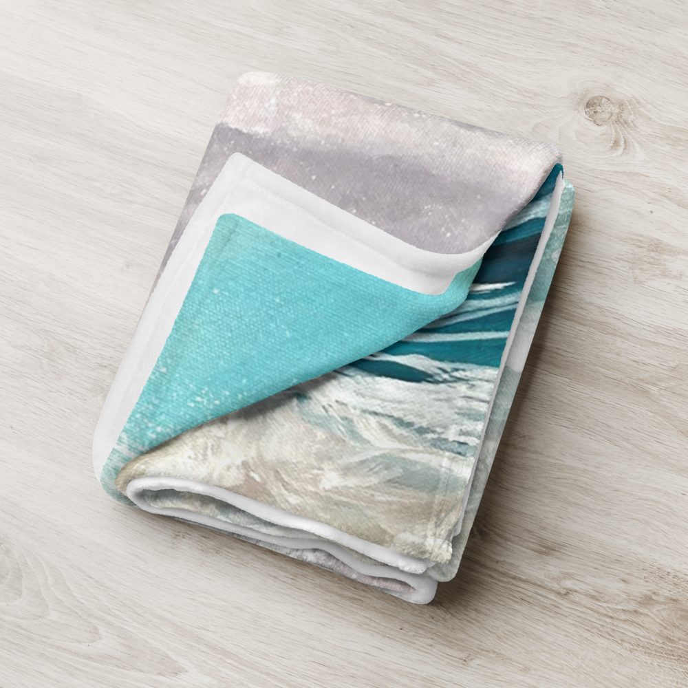 "January Wave" Throw Blanket