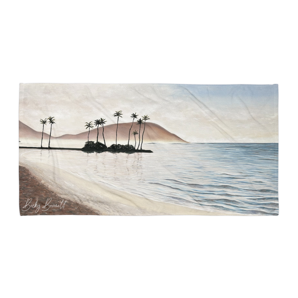 "Kahala Beach Walk" Beach Towel