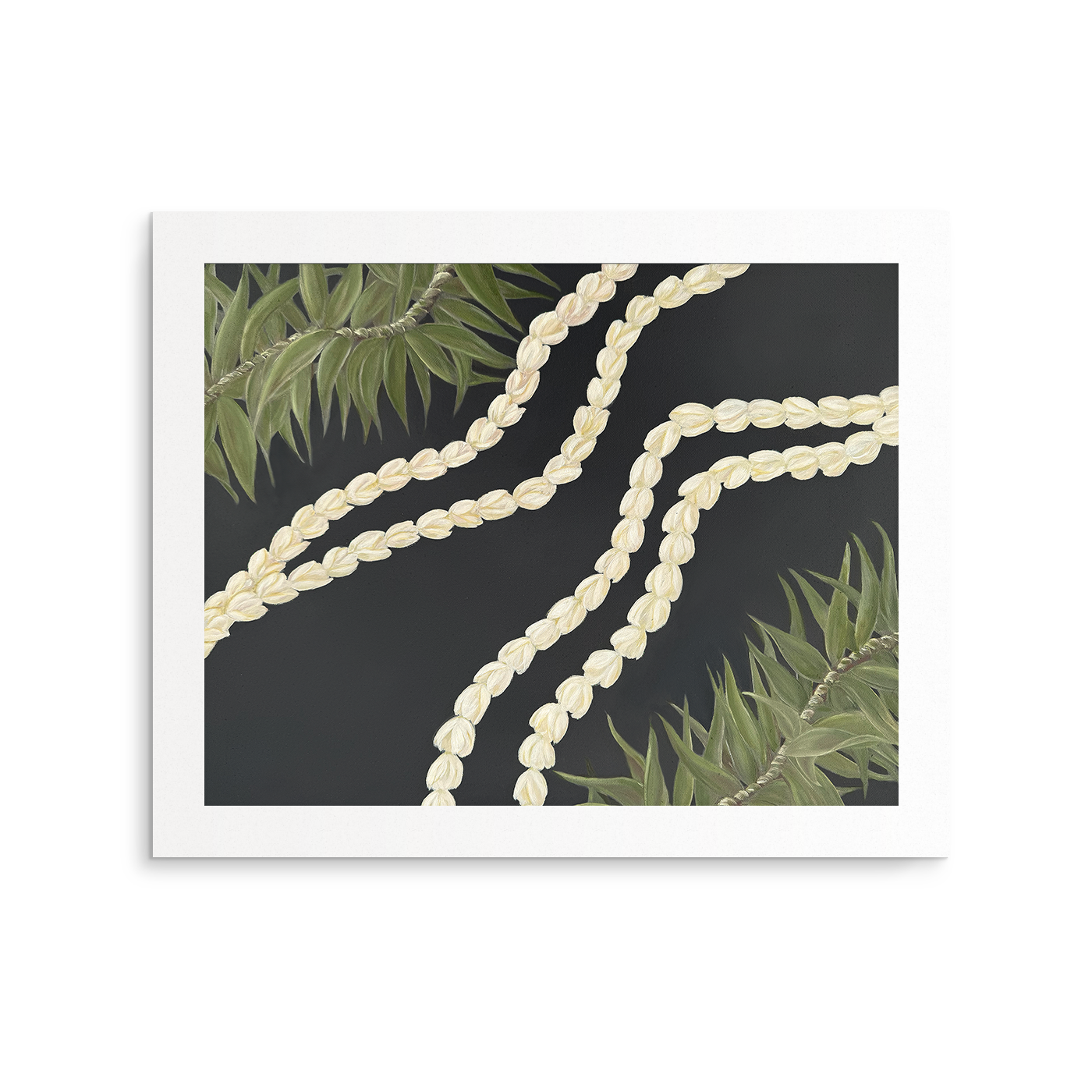 "Ti Leaf & Pikake // Wedding Lei" Fine Art Print