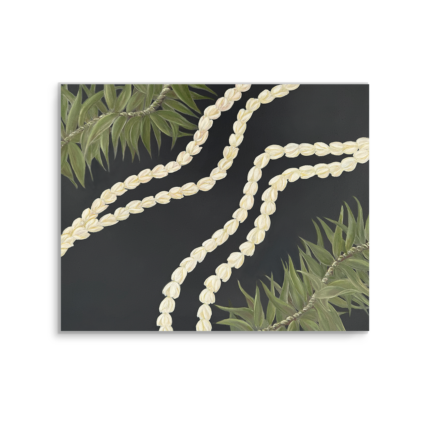 "Ti Leaf & Pikake // Wedding Lei" Fine Art Print