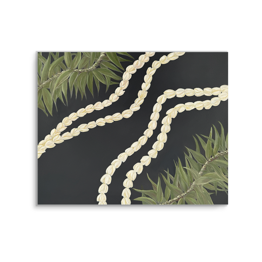 "Ti Leaf & Pikake // Wedding Lei" Fine Art Print