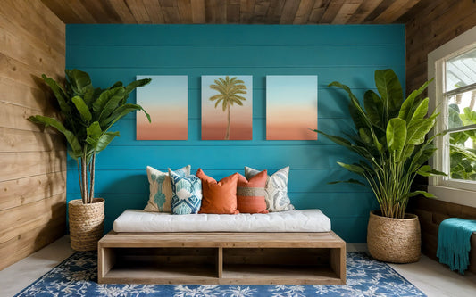 Sweet Little Palm Tree Hawaii Island Art Oil Painting