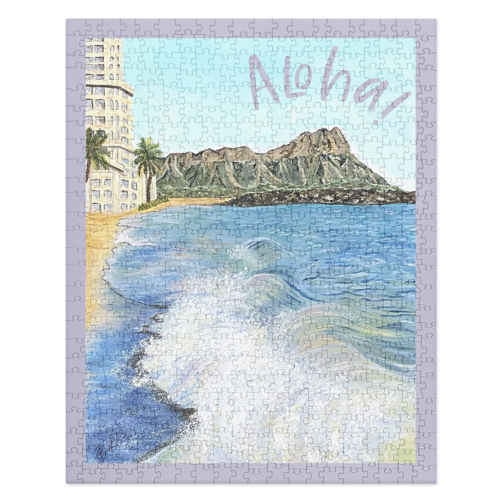 "Waikiki Waves" Aloha Jigsaw Puzzle
